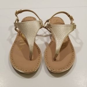 Sam & Libby  Gold Thong Sandals